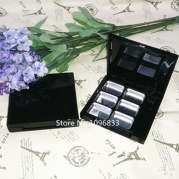

storage bottles & jars 50pcs classical 6 grids black eyeshadow case with palettes empty cosmetic blusher compact lipstick container box