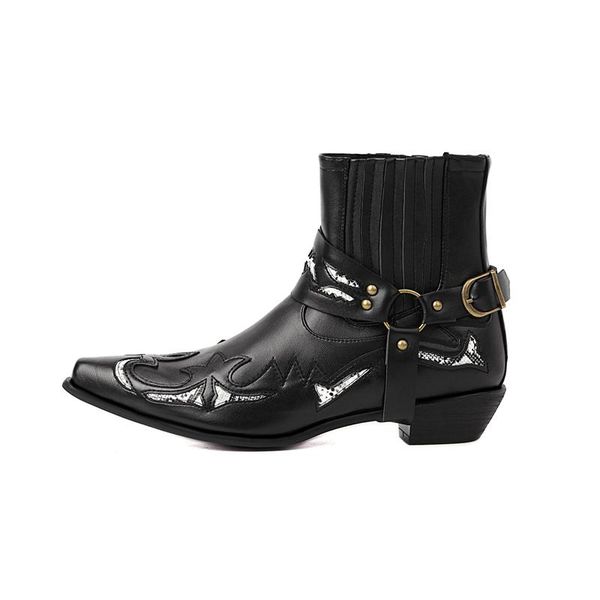 

boots winter for woman fashion pointed toe shoes brown classics slip-on concise short 38-48, Black