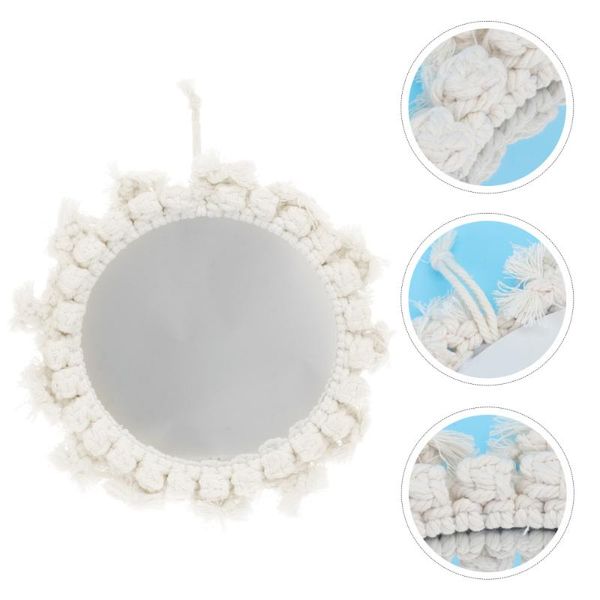 

mirrors 1pc decorative mirror home makeup el hanging adornment (white)