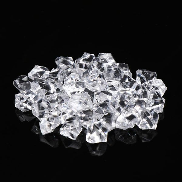 

decorations 50pcs/bag colorful aquarium acrylic stones crystal ice cubes decor vase filler pebble fish tank wedding home ornament 13colors