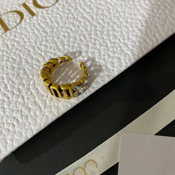 

designer jewelry 2021 new letter ring high version earrings for women xryd, Silver