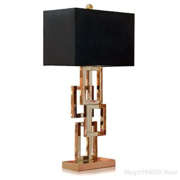 

table lamps postmodern simple luxurious craft lamp creative individual led desk soft-fitting model room living