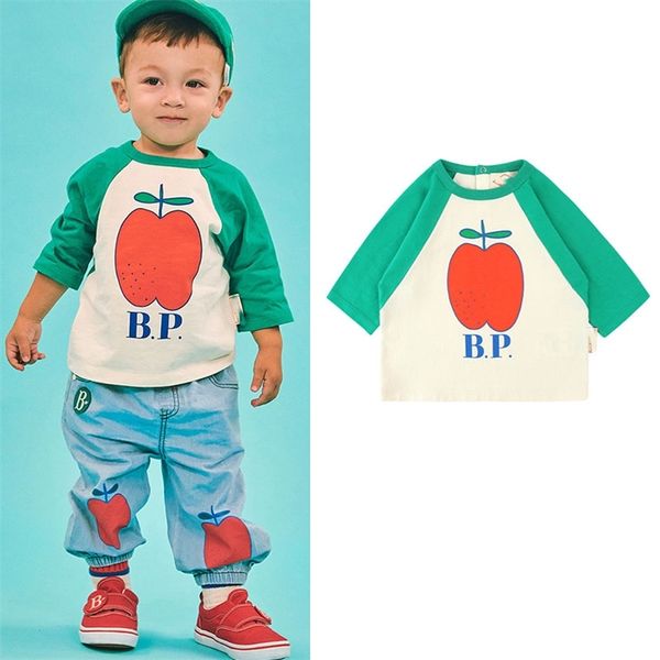 

kids spring long sleeve t shirt casual style toddler boys and girls cotton korean child tee 210619, Blue