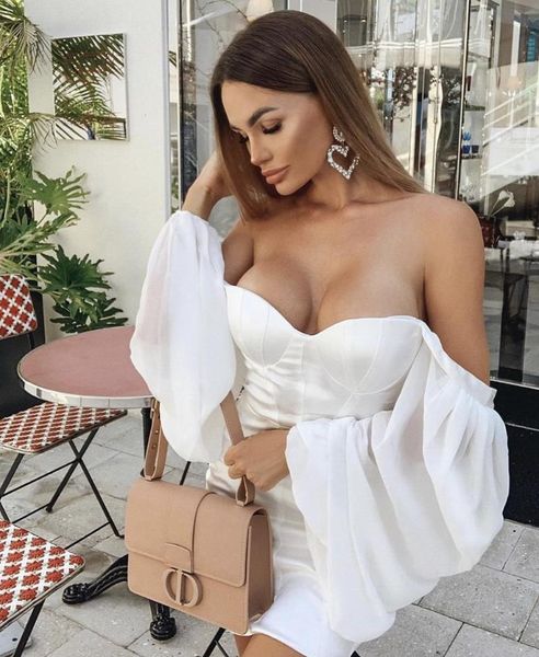 

casual dresses 2021 women lace mesh white bandage dress elegant ladies designer prom celebrity bodycon party vestido, Black;gray