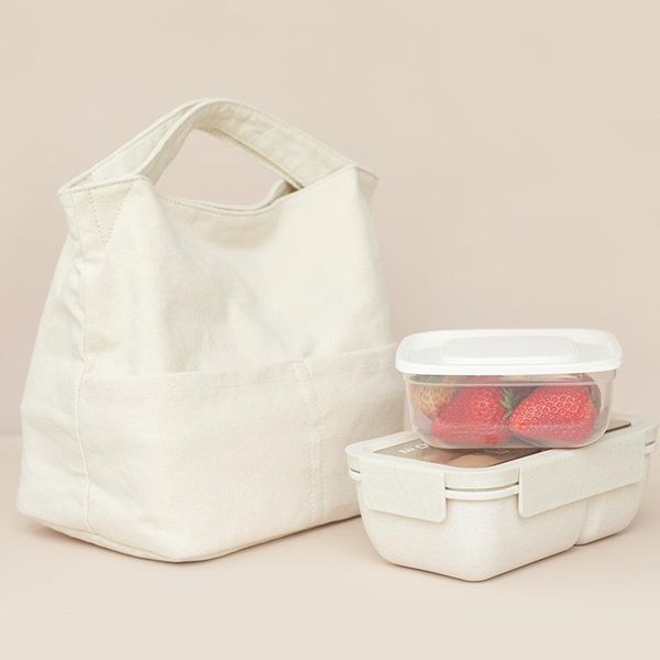 

1pc canvas bag organizer handbags storage bags items kraft things for home portable lunch modern