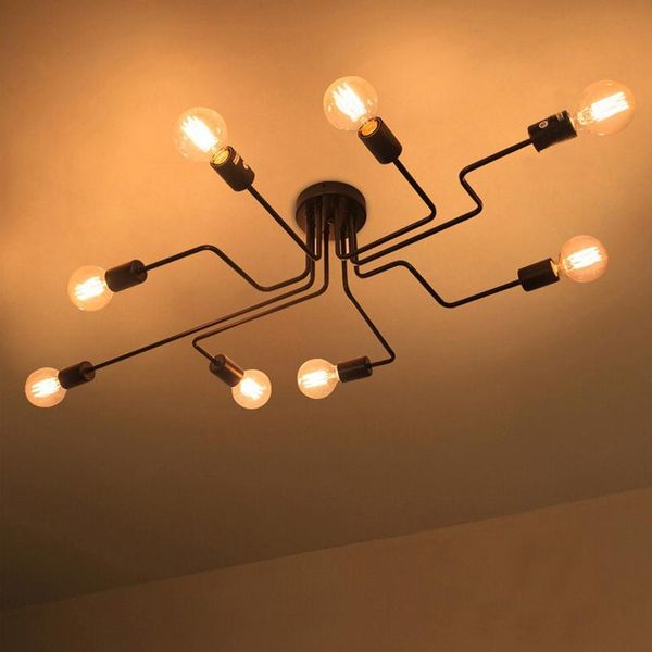 

chandeliers black led chandelier lighting retro style industrial kitchen living room avize modern decorative