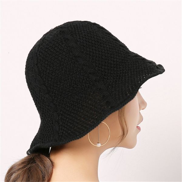 

cotton knitting fisherman's hat women's summer lotus leaf sunshade hat beach hat