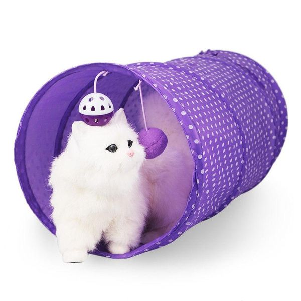 

cat toys 3 coolors pet dog foldable tunnel kittens puppies ferrets ginea pigs playing tube