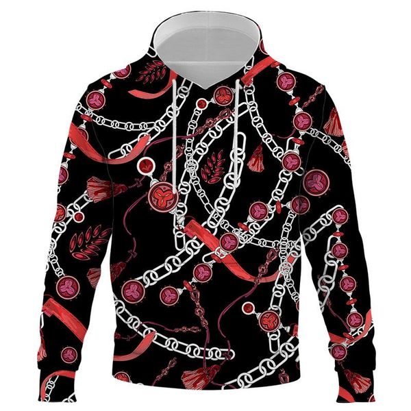 

men's hoodies & sweatshirts 2021 fashion casual men harajuku iron chain 3d spring autumn men/women/kids sweatshirt hip hop clothes, Black