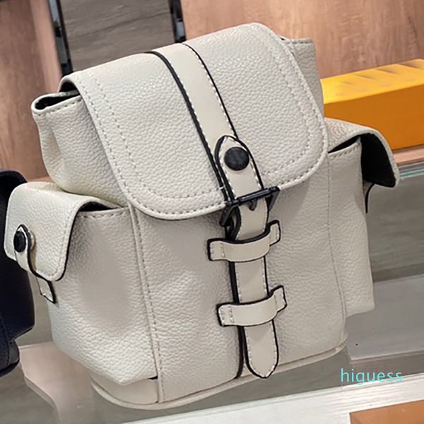 Designer- Moda Mulheres Preto Backpack Branco Homens de Couro Arte de Arte de Ombro Bolsas Bolsas De Escola Bolsas