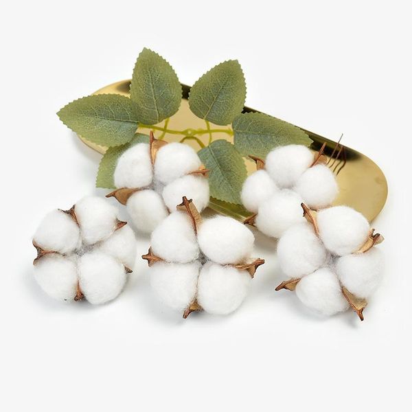 

decorative flowers & wreaths white cotton flower natural dried artificial kapok party home diy christmas wreath scrapbooking craft