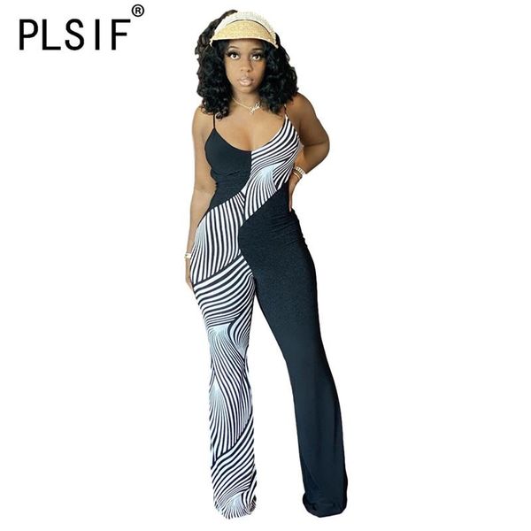 

style strap rompers women jumpsuit patchwork overalls for lady casual body femme women's jumpsuits &, Black;white