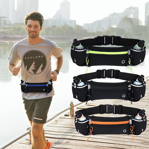 

outdoor bags sports pockets fitness multifunctional water bottle personal running mobile phone marathon