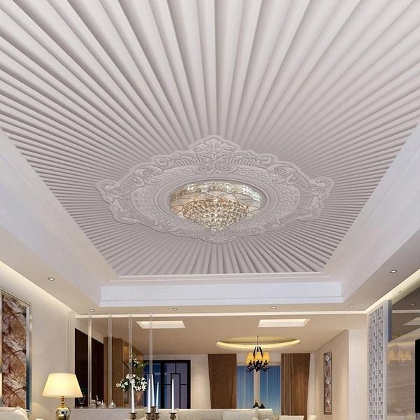 

custom 3d po self adhesive wallpaper modern european style embossed pattern living room ceiling fresco murals waterproof wallpapers