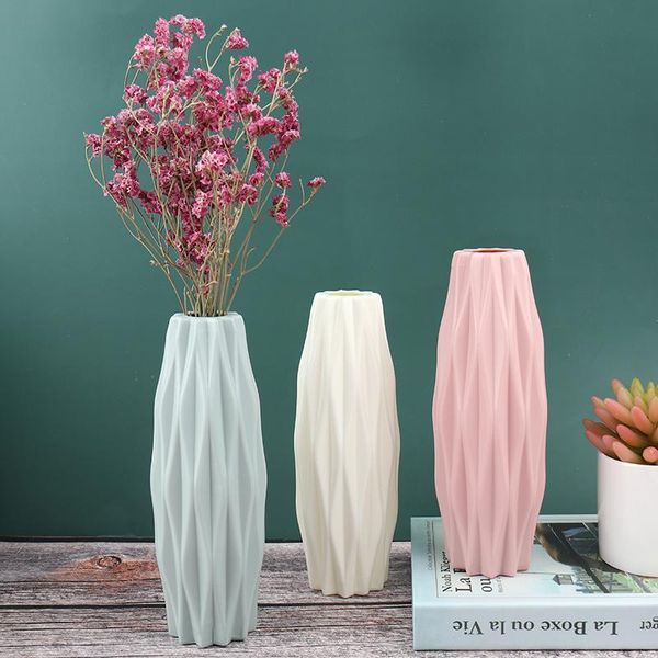 

vases flower vase white imitation ceramic pot decoration home plastic