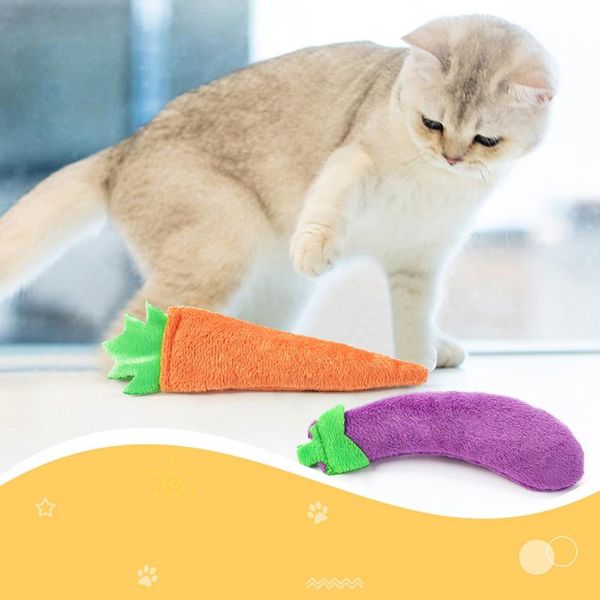 

cat toys different types for cats pet toy carrot eggplant shape creative funny catnip interactive