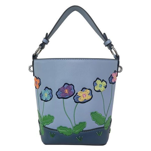 

evening bags women leather purse handbag girl shoulder messenger bag tote braccialini style handmade art cartoon embroidery flowers