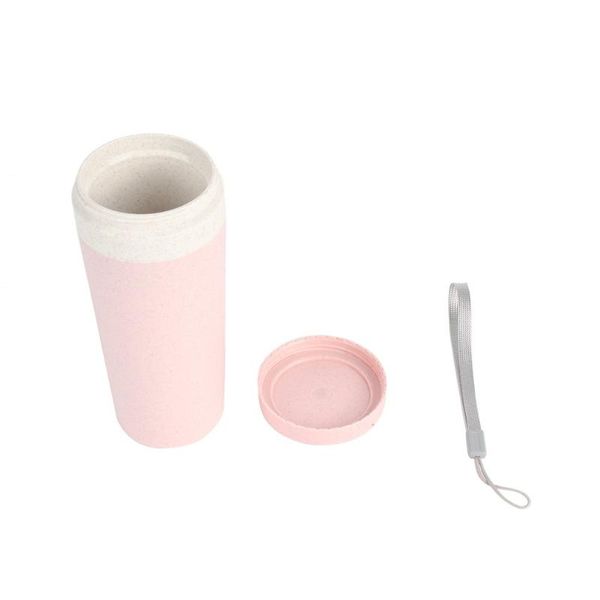 

wheat straw fiber water cup environmental friendly health heat insulation anti scalding rope lifting bottles