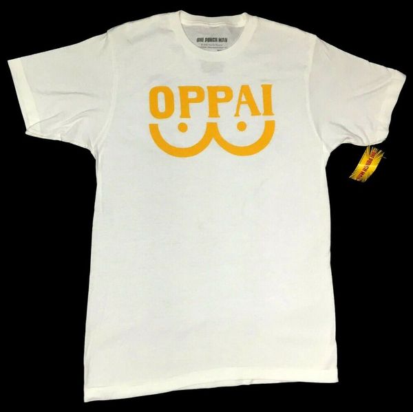 

anime one punch man oppai t-shirt nwt 100% authentic, White;black