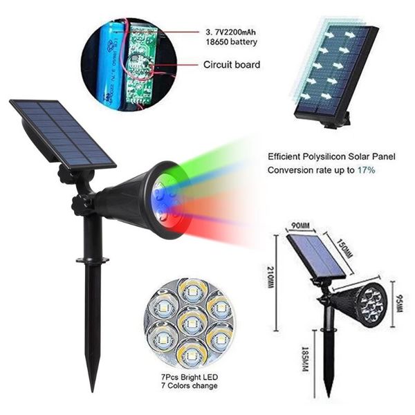 

solar lamps 4 leds string lights led lamp outdoor landscape wall holiday christmas party garland garden waterproof