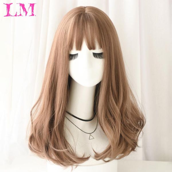 

synthetic wigs liangmo long wave wavy hair temperature for black/white women daily cosplay