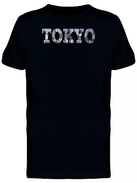 

cityscape on tokyo city name tee men's -image by shutterstock, White;black
