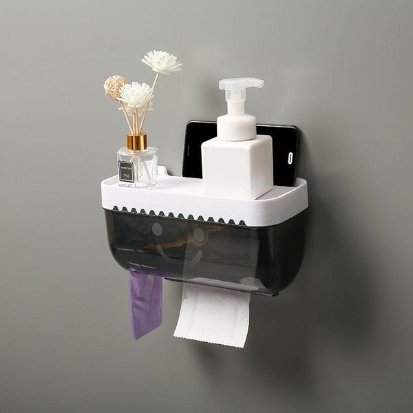 

tissue boxes & napkins wall mounted box toilet paper storage shelf creative waterproof mobile phone rack bathroom organizer u3