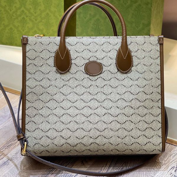 

small tote bag cross body bags beach totes wallet women handbag classic letter canvas leather patchwork adjustable shoulder strap open handb