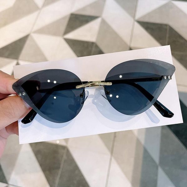 

sunglasses 2021 cat eye gradient for women gorgeous elegant black sun glasses fashion trend retro classic shade, White;black