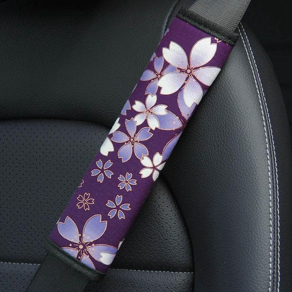 

safety belts & accessories universal car seat belt cover shoulder pad protector plum cherry blossoms style auto interior seatbelt bag