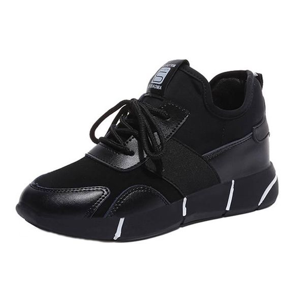 

boots black sneakers female 2021 spring korean version of the wild increase in women's shoes net red students thick-soled casual s