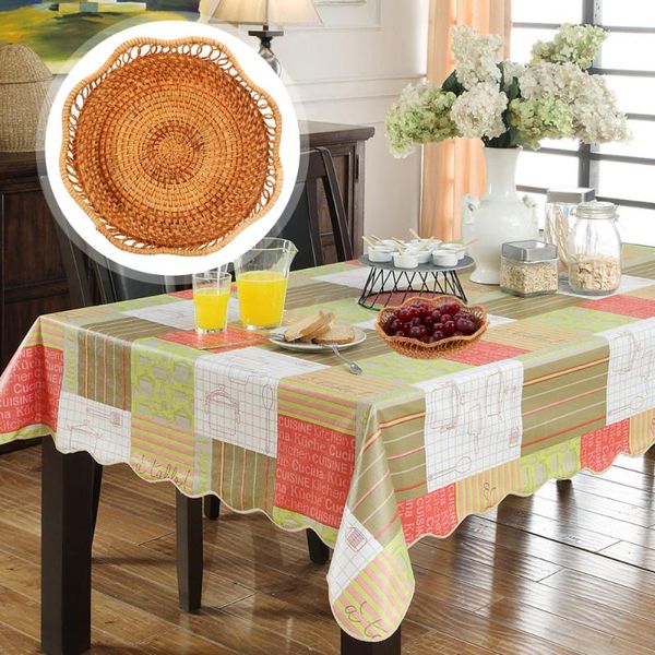 

dishes & plates 1pc deskrattan fruit basket living room storage woven home