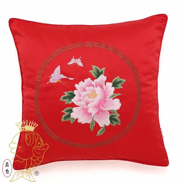 

cushion/decorative pillow chinese embroidery cotton pure handmade butterfly flowers gifts fashion cushion jc015