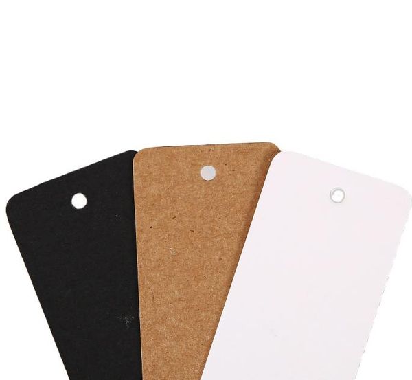 

2021 20pcs/lot kraft hand made with love earring display cards ear nail wrapping packaging paper cards, Black