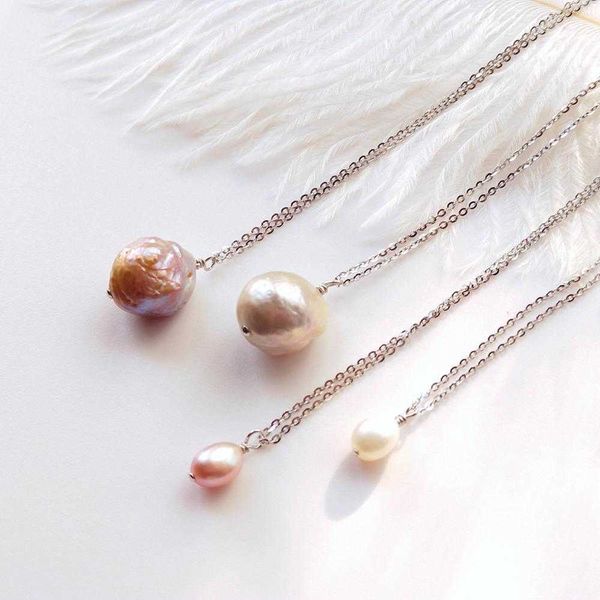 

lii ji real 925 sterling silver chain pendant choker necklace natural freshwater pearl jewelry fashion gift for women