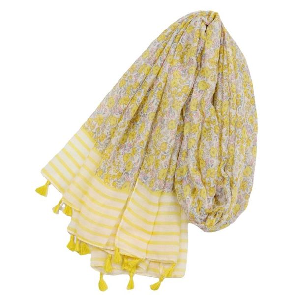 

scarves 2021 floral print tassel scarf shawls soft stripe pattern hijab wrap 4 color, Blue;gray