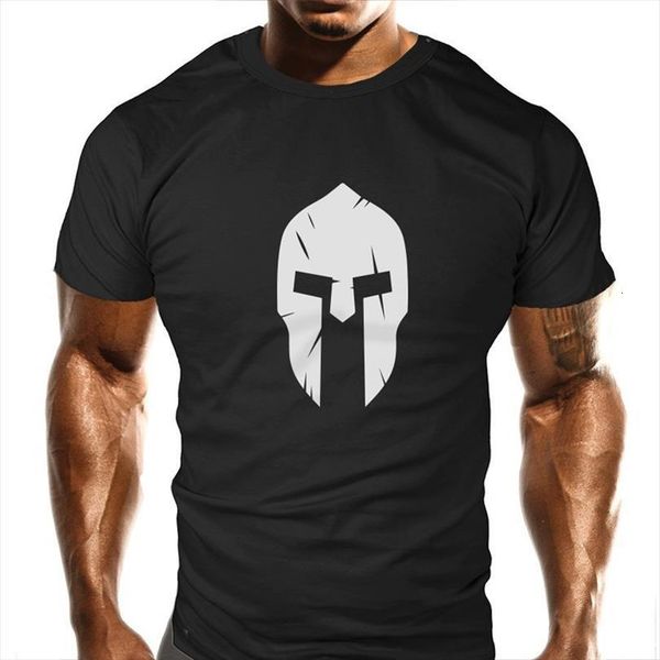 

spartan bodybuilding casual loose fit men t shirts funny fashion male brand tee clothing, White;black