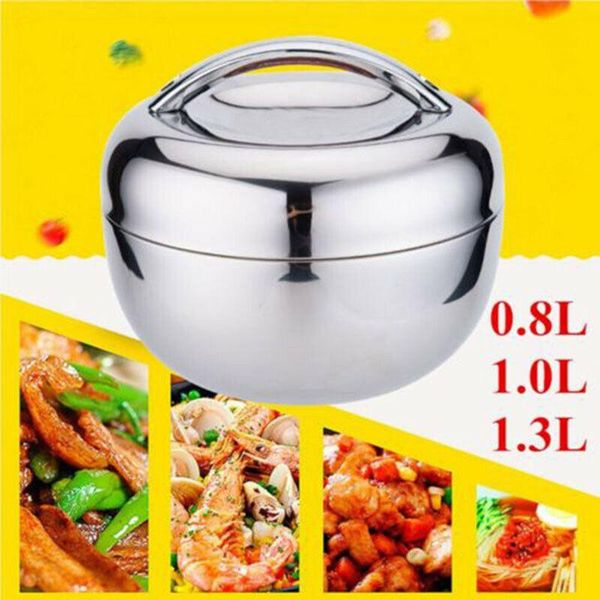 

dinnerware sets portable stainless thermo insulated thermals container bento round lunch box h88f