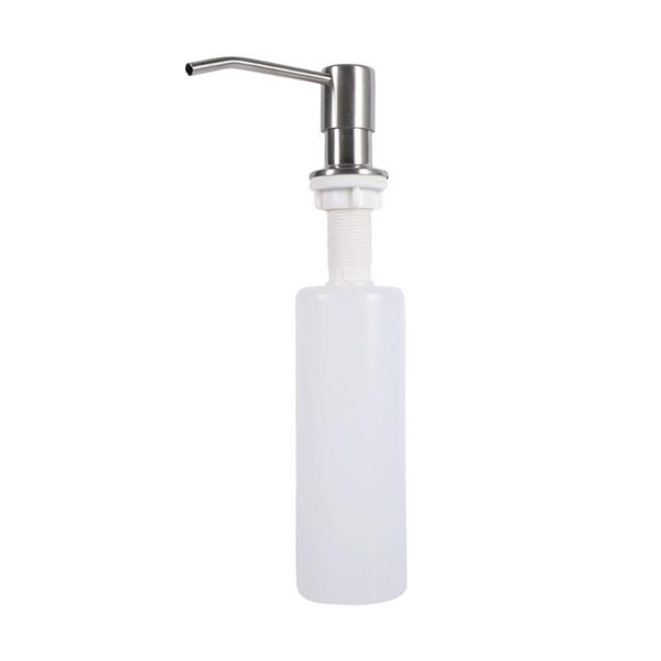 

stainless steel plastic liquid soap lotion dispenser pump storage holder sink kitchen supplie outdoor gadgets