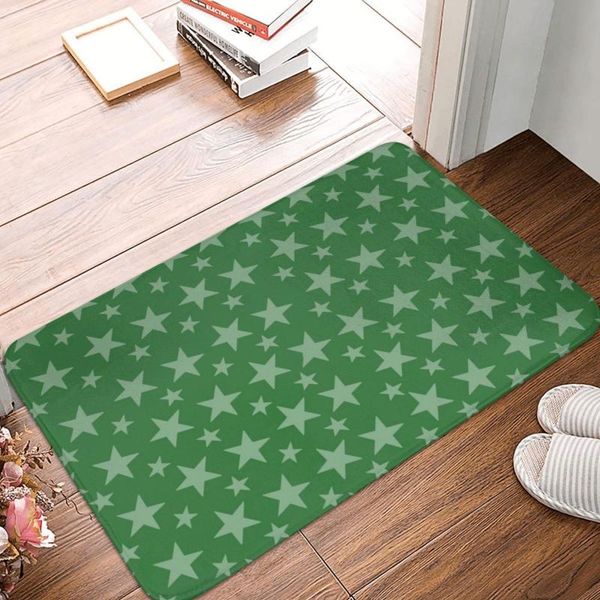 

carpets green stars polyester doormat rug carpet mat footpad anti-slip removalentrance kitchen bedroom balcony cartoon