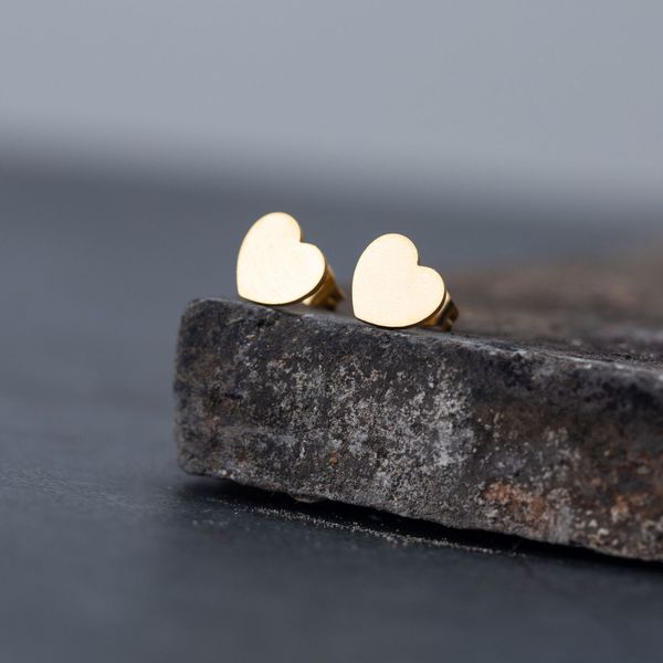 

budrovky ornament simple fashion heart heart ear stud women earrings popular ear stud wholesaledio chan contact, Silver