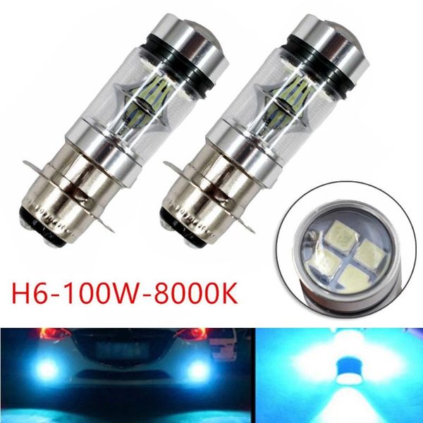 

car headlights motorcycle light headlight bulb h6 led ice blue 2pcs set 8000k
