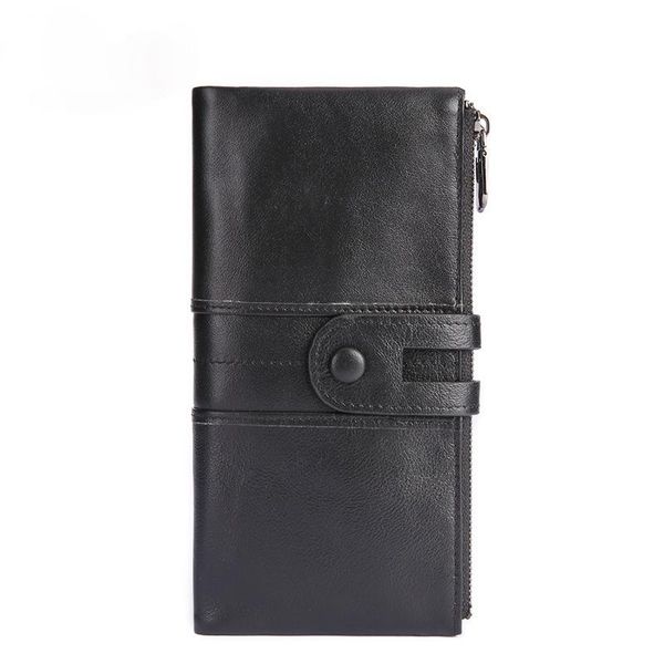 

vintage leather ladies wallet korean fashion mobile phone baotou leathers long wallets, Red;black