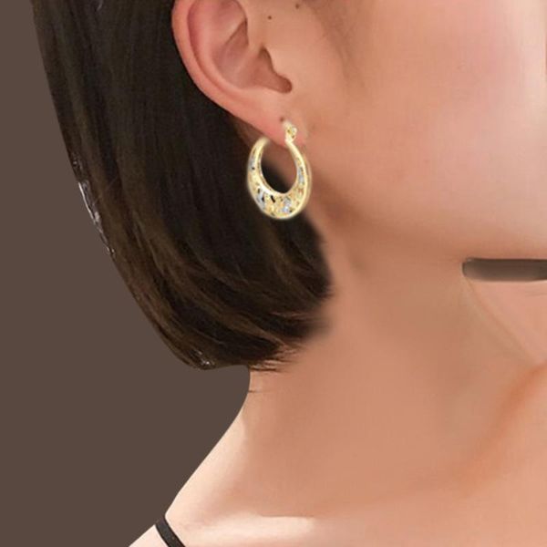 

hoop & huggie 2021 personality earring hollow metal gold silver color butterfly for women fashion jewelry ear exquisite wholesale, Golden;silver