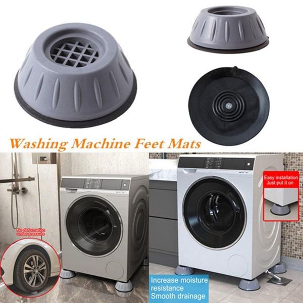 

4pcs anti vibration feet pads washing machine rubber mat anti-vibration pad dryer universal fixed non-slip increase by 3 cm bath accessory s