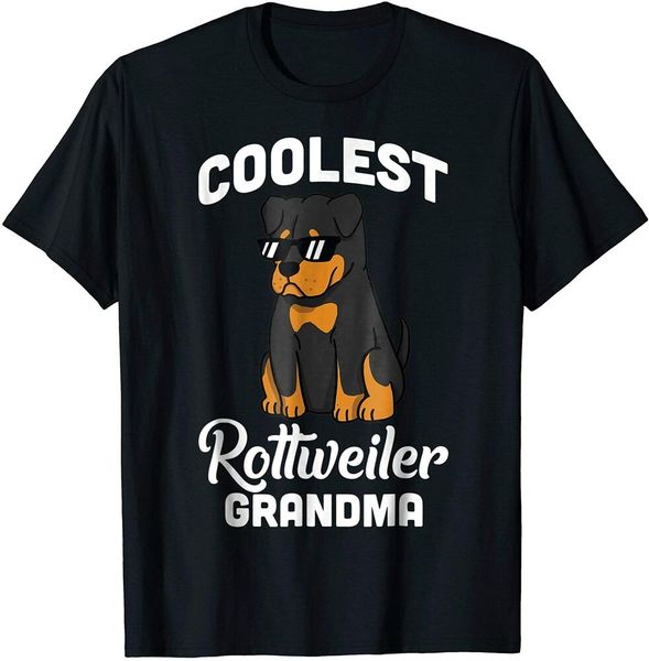 

rottweiler coolest grandma t-shirt funny dog shirt size s-5xl, White;black