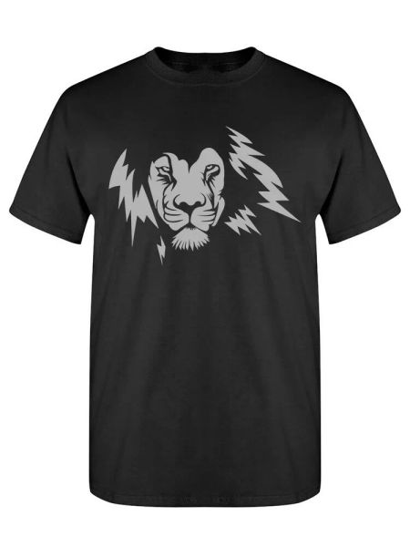 

simplistic lion head tee men's -image by shutterstock, White;black