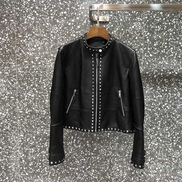 

women's fur & faux women fashionable women jackets motorcycle leather 8977, Black