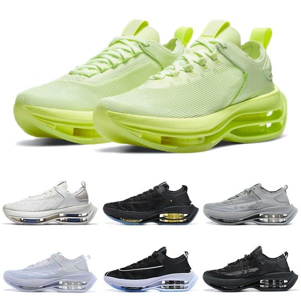 

zoom double stacked running shoes men women sneakers barely volt triple white black sports chaussures womens mens tainers