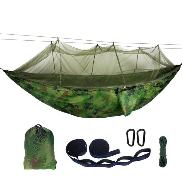 

outdoor games & activities custom nylon travel portable lightweight camping strong swings mosquito net sleeping parachute hammock